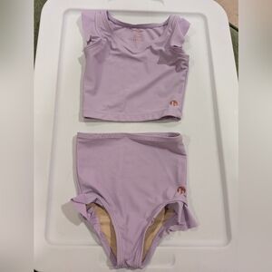 Honey Mark Light Purple Lavendar Two Piece bathing Suit Size 2T/3T NWOT